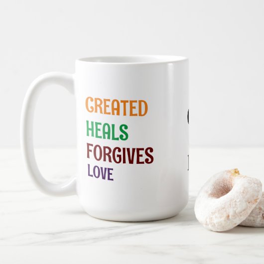 "1神1王の神が私を設計した"ラテマググ コーヒーマグカップ (ドーナツ)