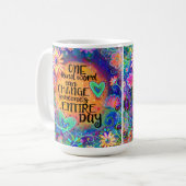 1種類の単語おもしろいフローラ コーヒーマグカップ (正面左)