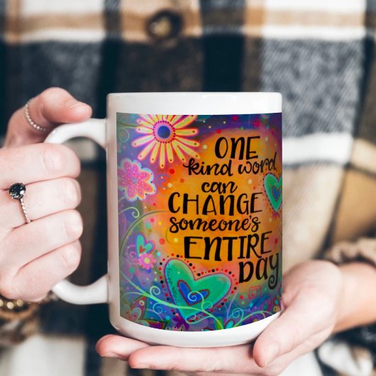 1種類の単語おもしろいフローラ コーヒーマグカップ