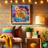 1種類の単語おもしろいフローラ ポスター