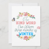 1種類の単語引用文グリーティングカード セーブザデート (正面)