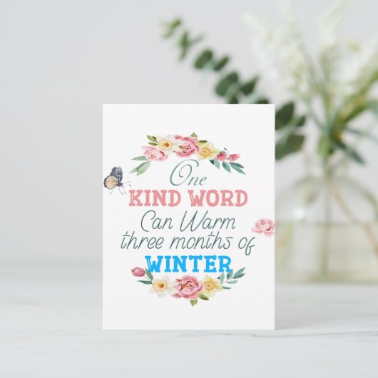 1種類の単語引用文葉書 ポストカード (スタンド正面)