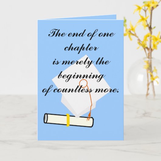 1章卒業カードの最後 カード (黄色い花)