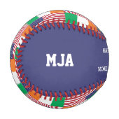 #1第1パパ父の日アイリッシュアメリカ国旗 野球ボール (正面左)