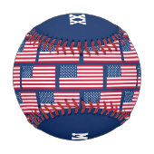 #1第1パパ父の日アメリカ国旗 野球ボール (裏面)