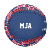 #1第1パパ父の日アメリカ国旗 野球ボール (正面左)