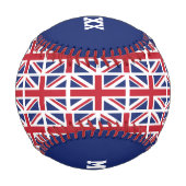 #1第1パパ父の日イギリス連合ジャック国旗 野球ボール (裏面)