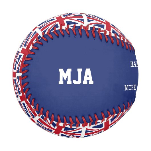 #1第1パパ父の日イギリス連合ジャック国旗 野球ボール (正面左)
