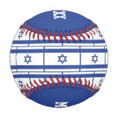 #1第1パパ父の日イスラエル国旗 野球ボール (裏面)