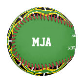 #1第1パパ父の日ジャマイカ国旗 野球ボール (正面左)