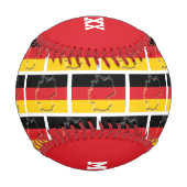 #1第1パパ父の日ドイツ国旗 野球ボール (裏面)