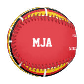 #1第1パパ父の日ドイツ国旗 野球ボール (正面左)