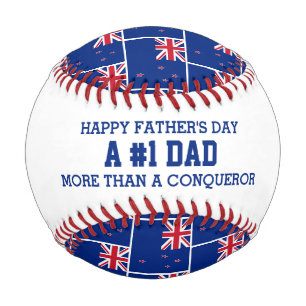 #1第1パパ父の日ニュージーランド国旗 野球ボール