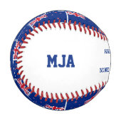 #1第1パパ父の日ニュージーランド国旗 野球ボール (正面左)