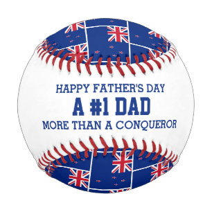#1第1号パパの父の日ニュージーランド国旗 野球ボール