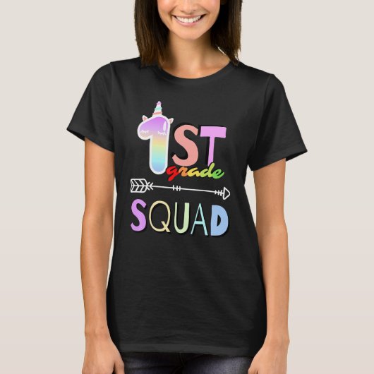 1等分隊1位ユニコーン新学期教え Tシャツ (正面)