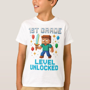 1等級レベルのロック解除Tシャツ – おもしろいピクセルゲーマー Tシャツ