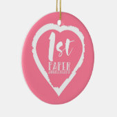 1紙結婚記念日ハート セラミックオーナメント (右)