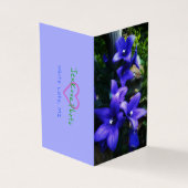 1紫の花ミニカード2x3.5水平 名刺 (外部)