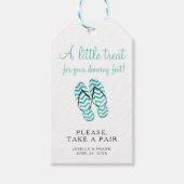 1組のビーチサンダルを取結婚る ギフトタグ (正面)