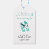 1組のビーチサンダルを取結婚る ギフトタグ (裏面)