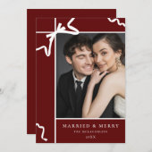 1結婚した回目のメリークリスマスの新婚写真 シーズンカード (正面/裏面)