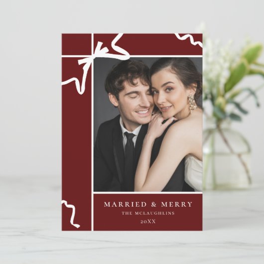 1結婚した回目のメリークリスマスの新婚写真 シーズンカード (スタンド正面)