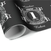 1結婚周年記念動揺して紋 ラッピングペーパー (ロールコーナー)