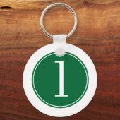 #1緑の円 キーホルダー (正面)