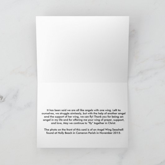 1羽の天使 カード (内部)