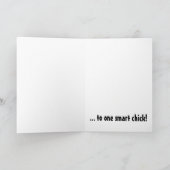 1羽の頭が切れるなひよこへの卒業のお祝い カード (内部)