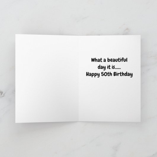 1羽の鶏から「HAPPY 50誕生日」 カッコいい|過去記事 カード (内部)