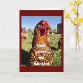 1羽の鶏から「HAPPY 50誕生日」 カッコいい|過去記事 カード (黄色い花)