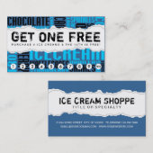 1自由なアイスクリームを得て下さい ロイヤリティカード (正面/裏面)