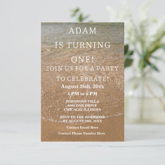 1航海の回目の誕生日パーティービーチカスタム2023 招待状 (スタンド正面)