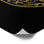 1色華美砂糖スカルポスター ポスター (角)