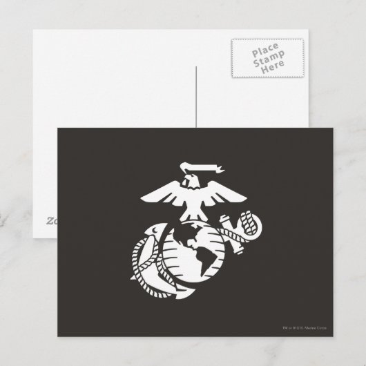 1色EGA – 白色 ポストカード (正面/裏面)