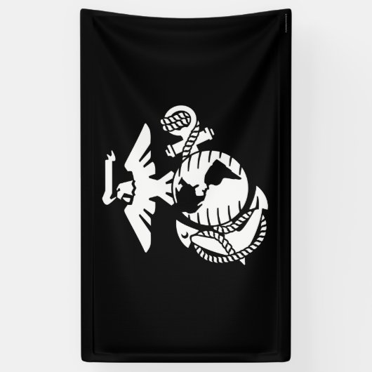 1色EGA – 白色 横断幕 (縦)