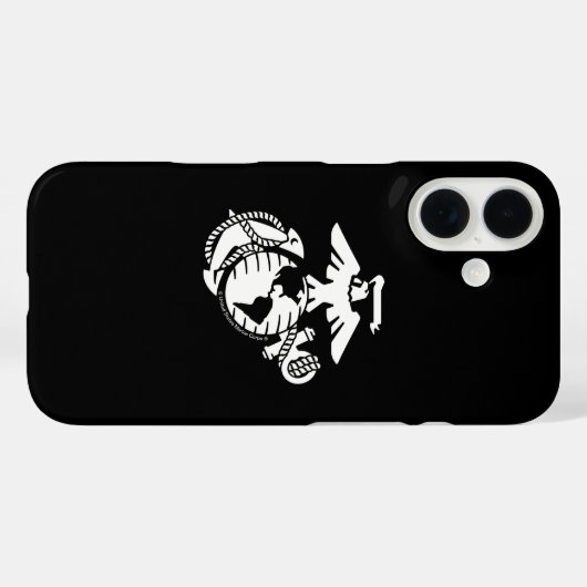 1色EGA – 白色 Case-Mate iPhoneケース (裏面 (横))