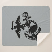 1色EGA – 黒 シェルパブランケット (正面(横))