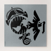 1色EGA – 黒 ジグソーパズル (横)