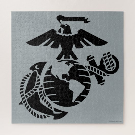 1色EGA – 黒 ジグソーパズル (縦)