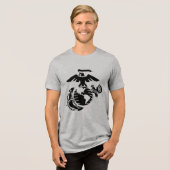 1色EGA – 黒 トライブレンドTシャツ (正面全面)