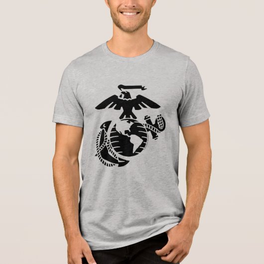 1色EGA – 黒 トライブレンドTシャツ (正面)