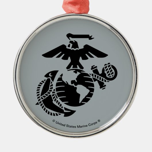 1色EGA – 黒 メタルオーナメント (正面)