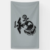 1色EGA – 黒 横断幕 (縦)