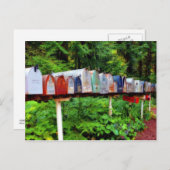 1行に複数のメールボックス ポストカード (正面/裏面)