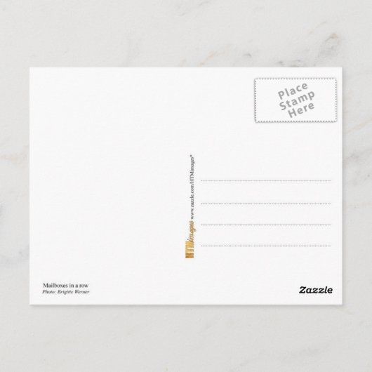1行に複数のメールボックス ポストカード (裏面)