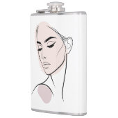 1行女性顔スケッチNo3 （カラー付き） フラスク (左)