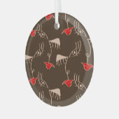 1行女性顔:抽象芸術パターン。 ガラスオーナメント (正面左)